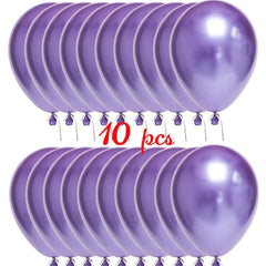 Showlu Fashion Store Metallic purple / 12inch 10/20 Star Confetti Balloons Metallic Confetti Latex Transparent Ballon Baby Shower Birthday Party Wedding Decoration Ball Globo