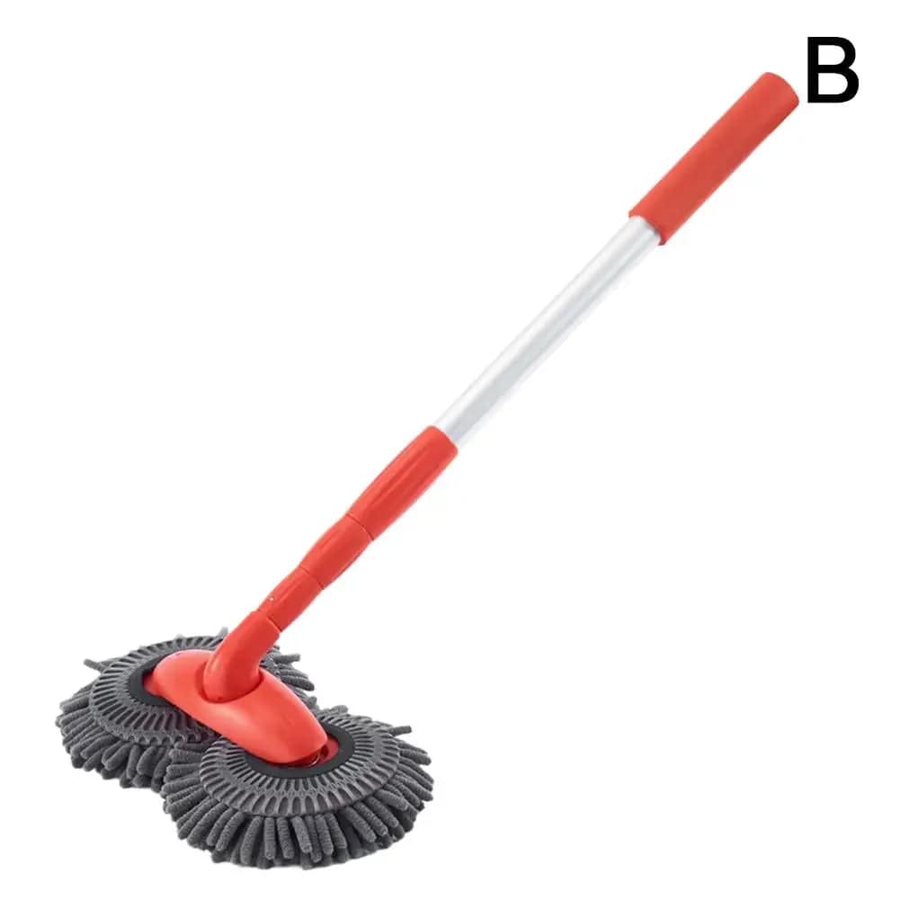 SHOWLU FASHION STORE Mop / CN Car Washer Mop Foam Wash Chenille Brush Double Brush Telescopic Roof Head Mops Maintenance Cleaning Window Three-Section E6O8