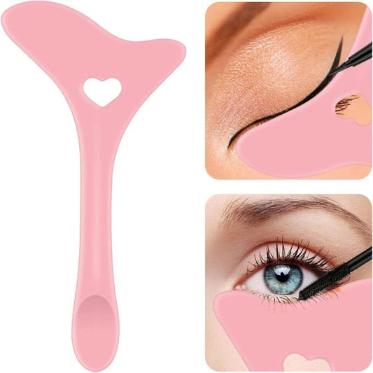  Showlu Fashion Store Multi-functional Eyeliner Stencil Wing Tips Silicone Eyeliner Aid Marscara Drawing Lipstick Wearing Aid Reusable Makeup Tools