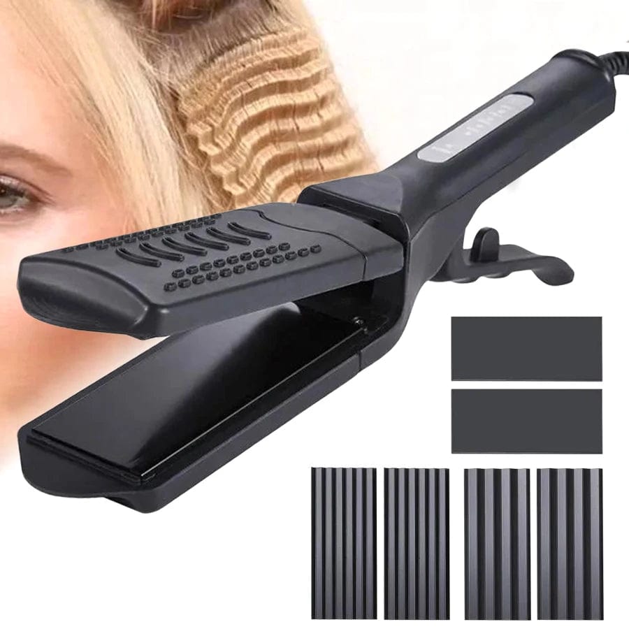  Showlu Fashion Store Multifunctional 3 in 1 Fast Flat Iron for Hair Straightener Ceramic Paint Straight Hair Curler Corn Corrugated Iron Waver Curly