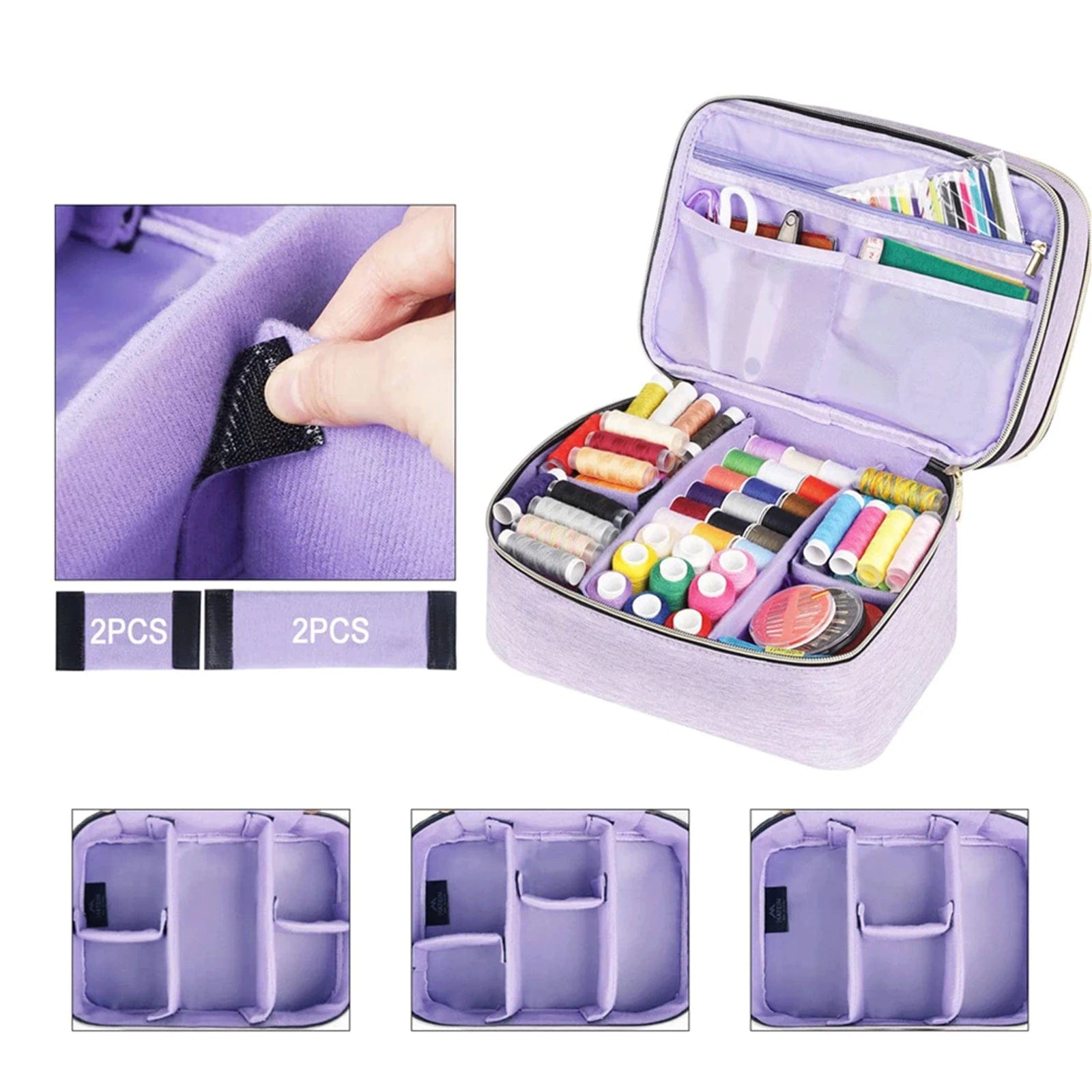  Showlu Fashion Store Nail Polish Storage Bag Holds 40 Bottles Black for Essential Oil Lipstick Sewing Supplies Storage Bag Double Layer Portable