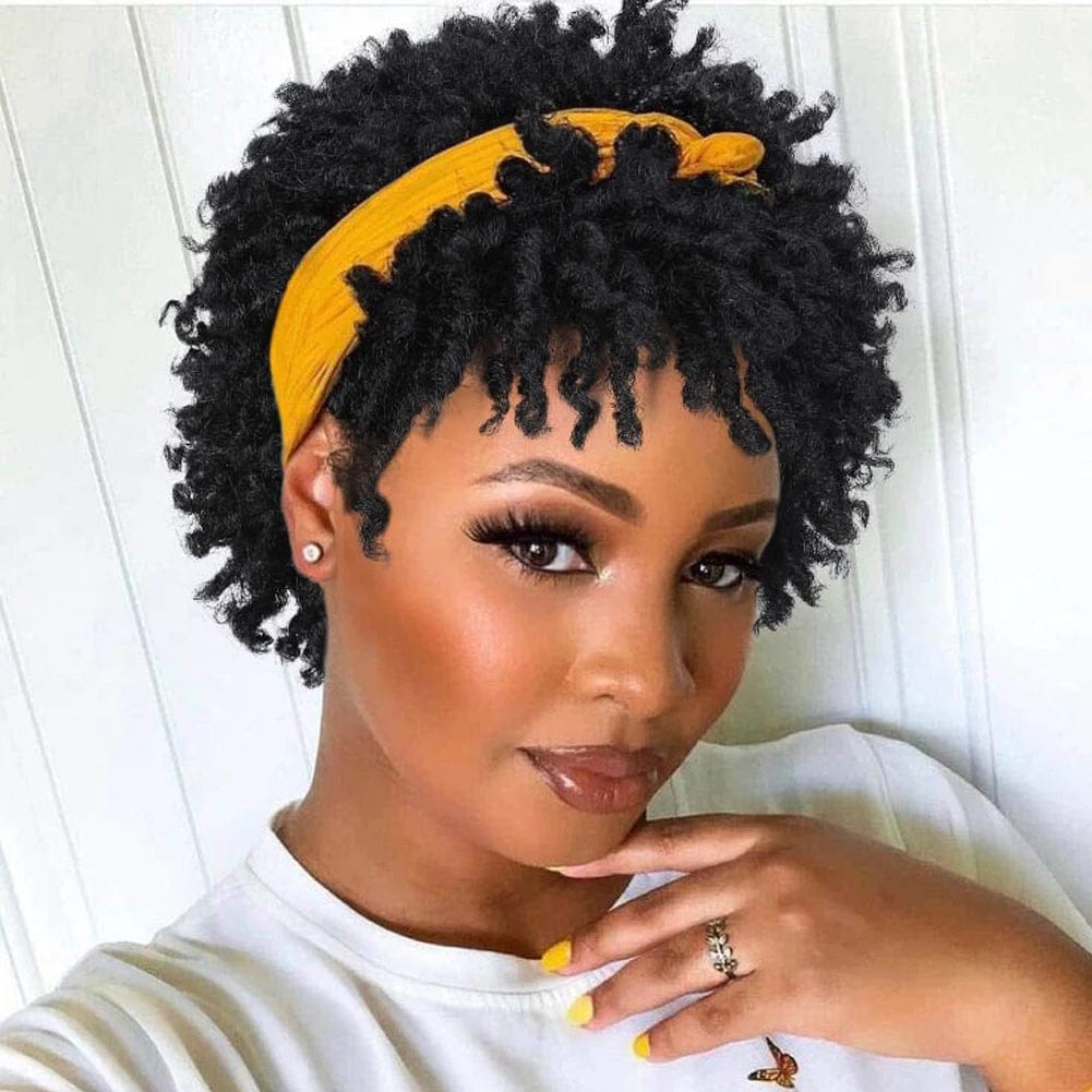 SHOWLU FASHION STORE Natural Color / 6inches Short Dreadlock Wig Synthetic Hair Black Wigs for Black Women And Men Pixie Cut Wig Faux Locs Heat Resisatnt Fiber Daily Use