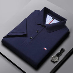  Showlu Fashion Store Navy Blue / XL Men's Casual Fashion Polo Shirt Breathable and Comfortable Embroidered Top