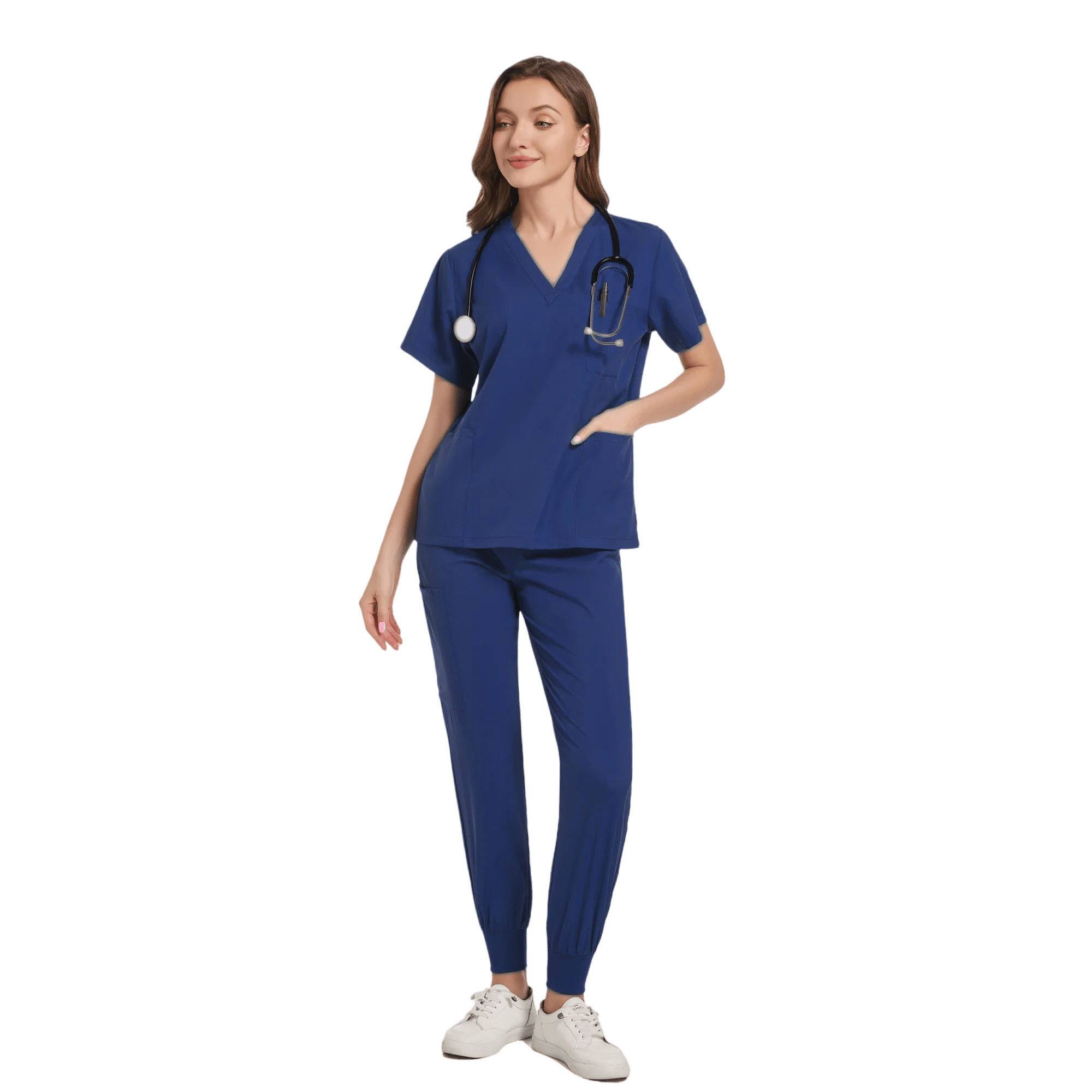 SHOWLU FASHION STORE Navy / S Women Scrub Set Surgical Nursing Scrub Sets Hospital Uniform Medical Factory Wholesale Uniforms Womens Custom Scrubs