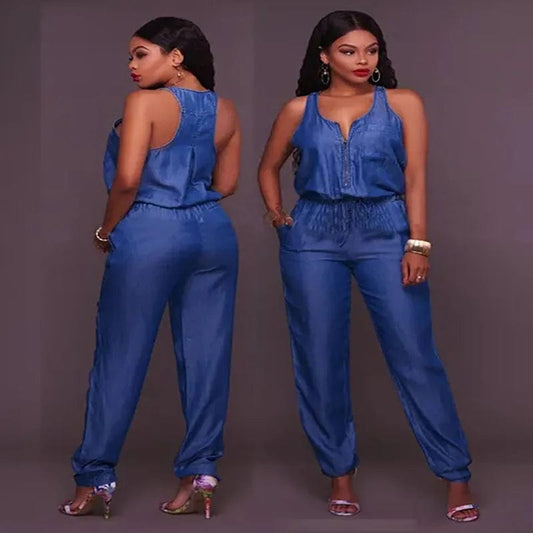  Showlu Fashion Store New Arrival 2024 Jumpsuits Jeans European Style Women Jumpsuit Denim Overalls Shirt Rompers Girls Pants Jeans XS-XXL Bodysuit