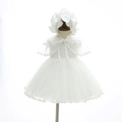  Showlu Fashion Store New Baby Christening Gowns Infant Baby Girl Baptism Wear Baby Girl Clothes Summer Dresses Baby Girl Wedding Dress Baby