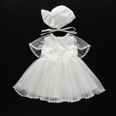  Showlu Fashion Store New Baby Christening Gowns Infant Baby Girl Baptism Wear Baby Girl Clothes Summer Dresses Baby Girl Wedding Dress Baby