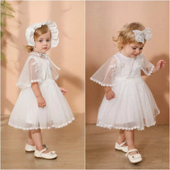  Showlu Fashion Store New Baby Christening Gowns Infant Baby Girl Baptism Wear Baby Girl Clothes Summer Dresses Baby Girl Wedding Dress Baby