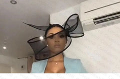  Showlu Fashion Store New Black Fascinator Wedding Pillbox Hat Women Elegant Fascinator Hats Hair Clip Church Ladies Party Headpiece Fashion Headwear