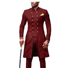  Showlu Fashion Store New Casual African Fashion Men's Suit Slim Two-piece Set спортивный костюм мужской Pant Sets Ropa Para Hombres  suits for men