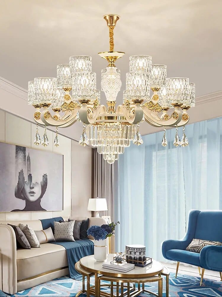  Showlu Fashion Store New European Style Crystal Living Room Ceiling Chandelier Modern Light Luxury High-class Hall Dining Room Pendant Lustre