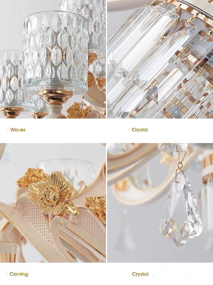  Showlu Fashion Store New European Style Crystal Living Room Ceiling Chandelier Modern Light Luxury High-class Hall Dining Room Pendant Lustre