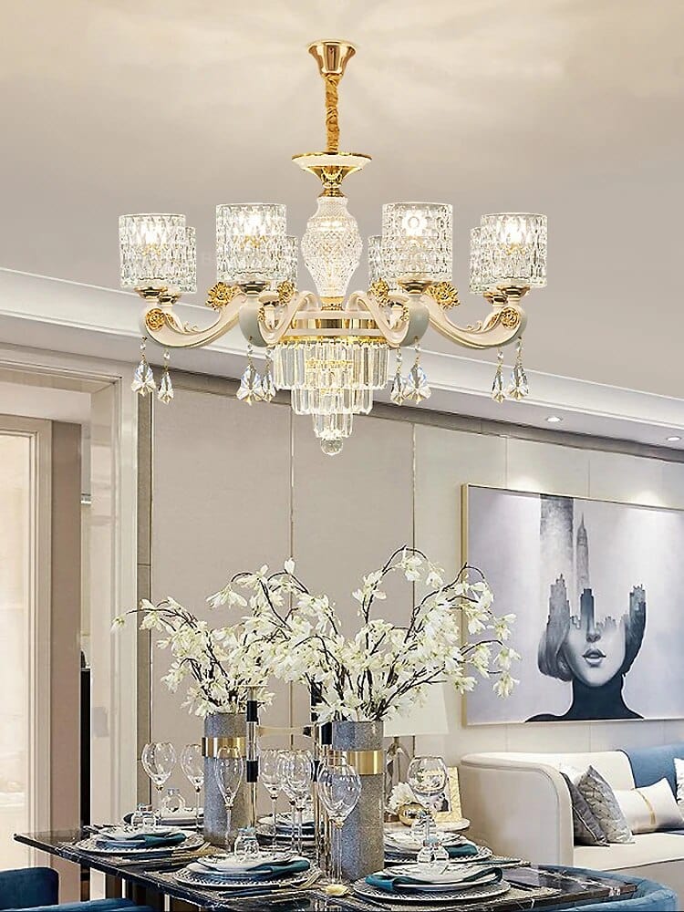  Showlu Fashion Store New European Style Crystal Living Room Ceiling Chandelier Modern Light Luxury High-class Hall Dining Room Pendant Lustre