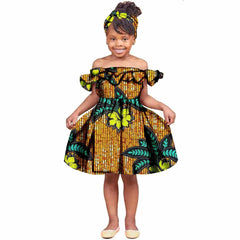  Showlu Fashion Store New Fashion Girls African Dress Children Bazin Riche Dashiki Mermaid Dress Fashion Cute Party Dresses Kid African Print Clothing