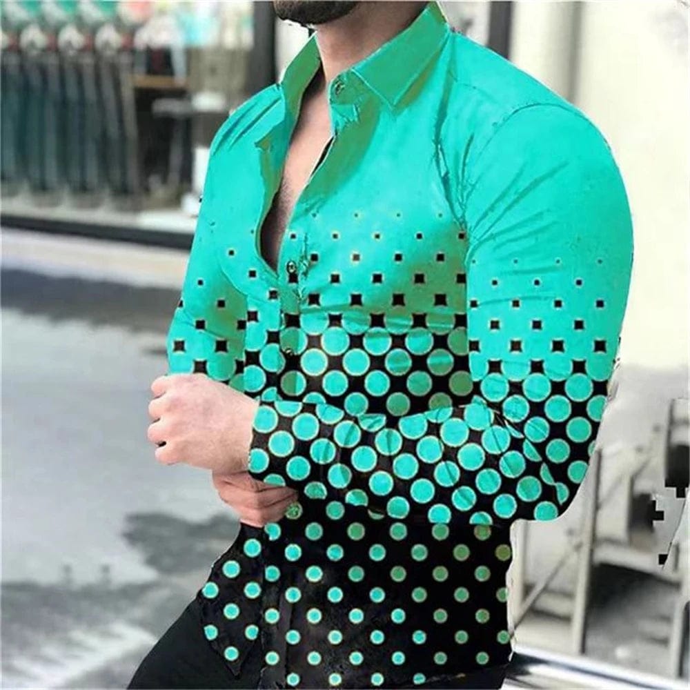 SHOWLU FASHION STORE New Long Sleeve Men's Shirt Summer Casual Shopping Wear XS-6XL