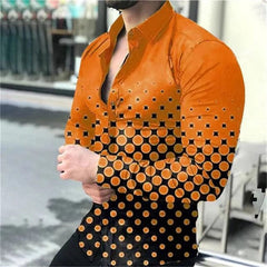 SHOWLU FASHION STORE New Long Sleeve Men's Shirt Summer Casual Shopping Wear XS-6XL