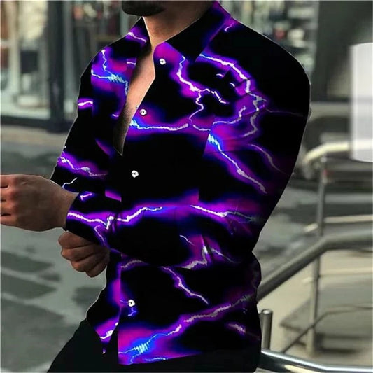 SHOWLU FASHION STORE New Long Sleeve Men's Shirt Summer Casual Shopping Wear XS-6XL