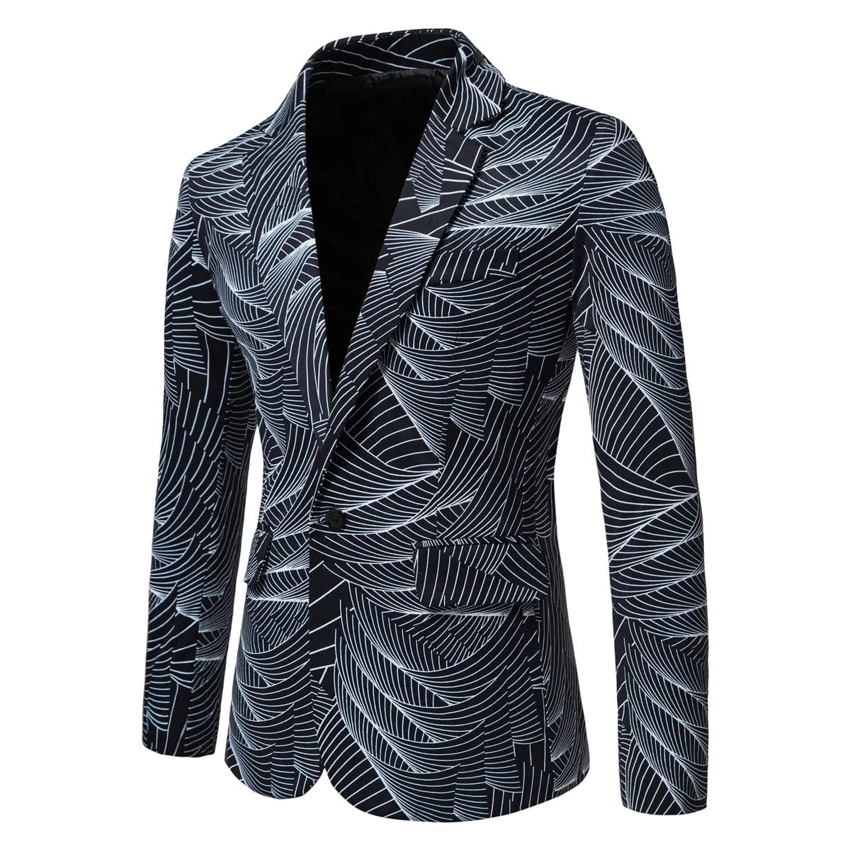  Showlu Fashion Store New Men's Fashion Printed Blazer Business Casual Blazer Classic Party Suit Jackets