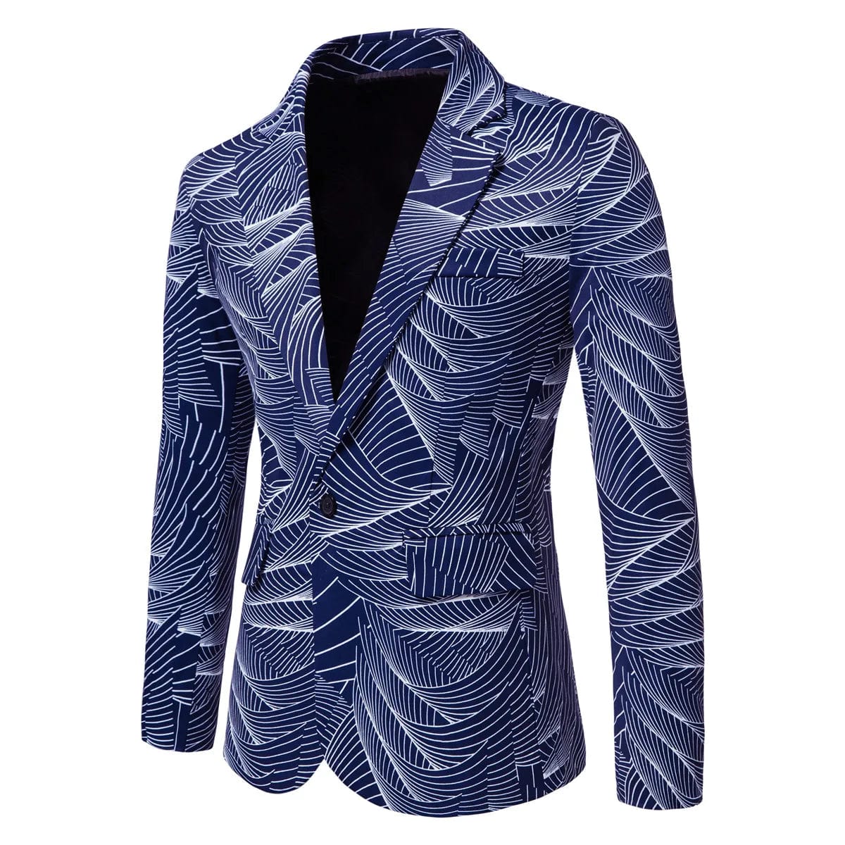  Showlu Fashion Store New Men's Fashion Printed Blazer Business Casual Blazer Classic Party Suit Jackets