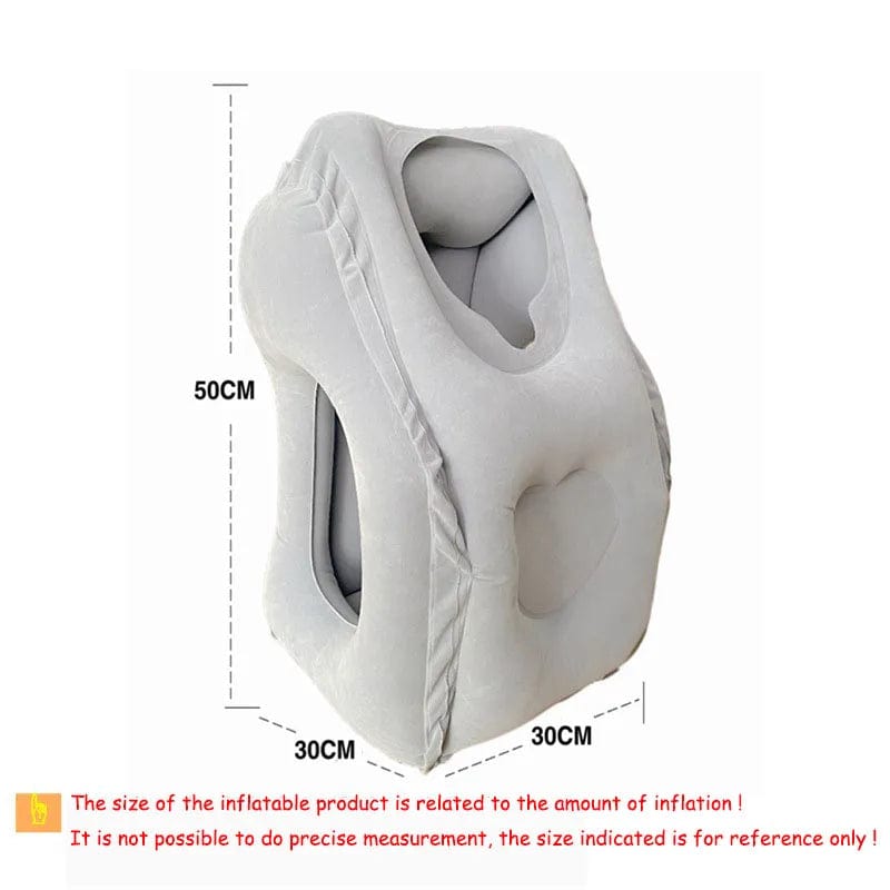 SHOWLU FASHION STORE New Pattern Inflatable Travel Pillow Portable Chin Support Neck Pillow for Airplane Car Bus Train Office Nap Rest Support Pillow