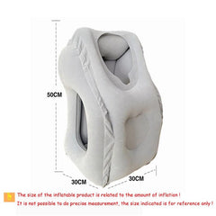 SHOWLU FASHION STORE New Pattern Inflatable Travel Pillow Portable Chin Support Neck Pillow for Airplane Car Bus Train Office Nap Rest Support Pillow