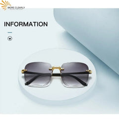  Showlu Fashion Store New Square Rimless Sunglasses Women Luxury Brand Designer Summer Red Glasses Fashion Sun Glasses for Men UV400 Shades Oculos