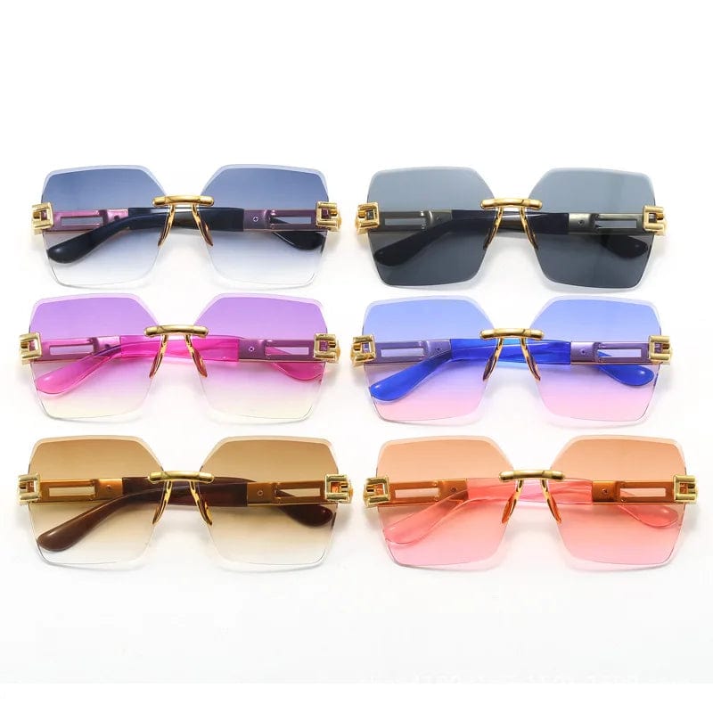  Showlu Fashion Store New Women's Fashion Sunglasses Women Borderless Trimming Square Sun Glasses Lady's Summer Trend Eyewear UV400 Oculos De Sol