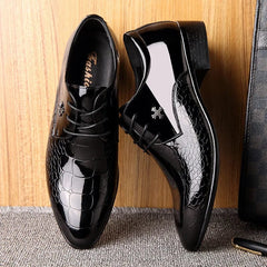  Showlu Fashion Store Newest italian oxford shoes for men luxury patent leather wedding shoes pointed toe dress shoes classic derbies plus size 38-48