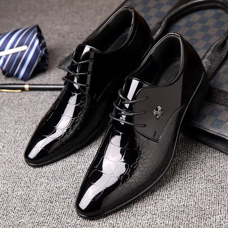  Showlu Fashion Store Newest italian oxford shoes for men luxury patent leather wedding shoes pointed toe dress shoes classic derbies plus size 38-48