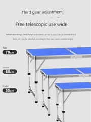 SHOWLU FASHION STORE Night Market Push Thickened Foldable Dining Table and Chair Outdoor