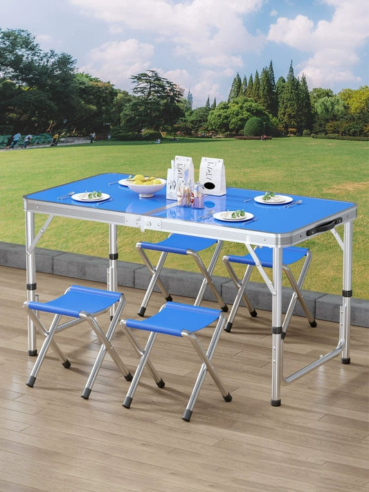 SHOWLU FASHION STORE Night Market Push Thickened Foldable Dining Table and Chair Outdoor