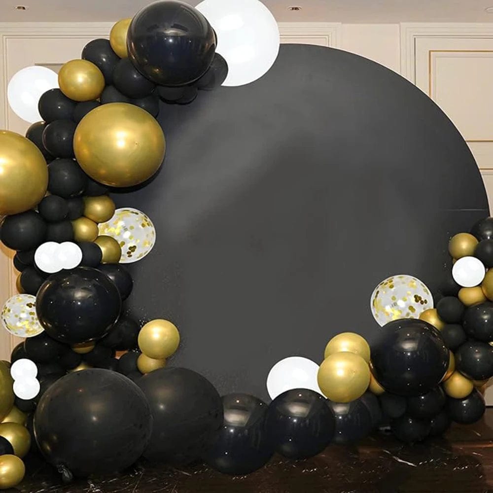 Showlu Fashion Store NO.1 / AS Picture Black White Balloons Garland Metallic Gold Confetti Balloon Arch Kit Graduation Birthday Party New Year 2024 Decoration Ballon