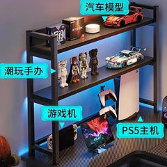 SHOWLU FASHION STORE Nordic Corner Computer Desks Double Table Modern Office Furniture Internet Cafe Game Desk Home Desk Bookshelf Integrated Table T