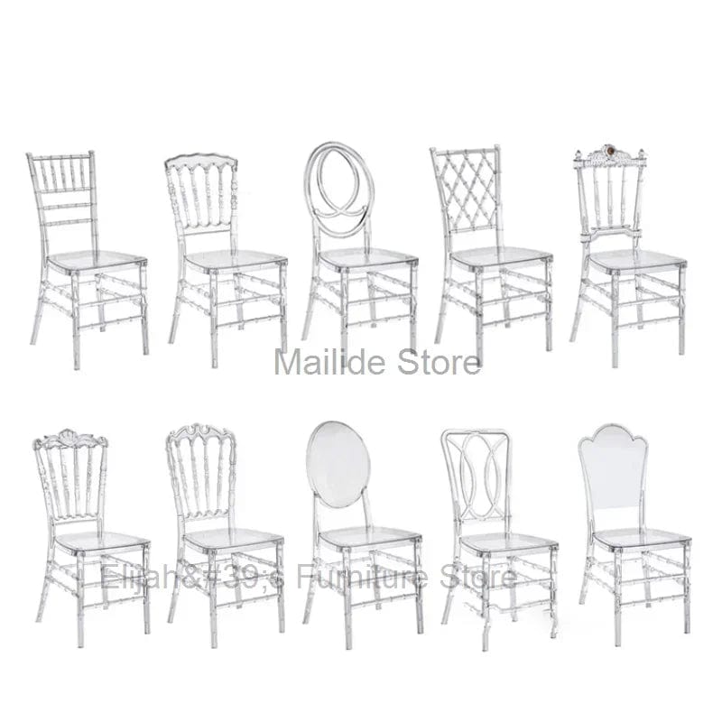 SHOWLU FASHION STORE Nordic Crystal Transparent Chair Commercial Hotel Chair Hotel Furniture Outdoor Wedding Chair Banquet Lounge Chairs for Events