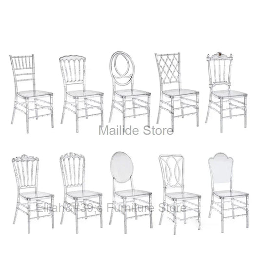 SHOWLU FASHION STORE Nordic Crystal Transparent Chair Commercial Hotel Chair Hotel Furniture Outdoor Wedding Chair Banquet Lounge Chairs for Events