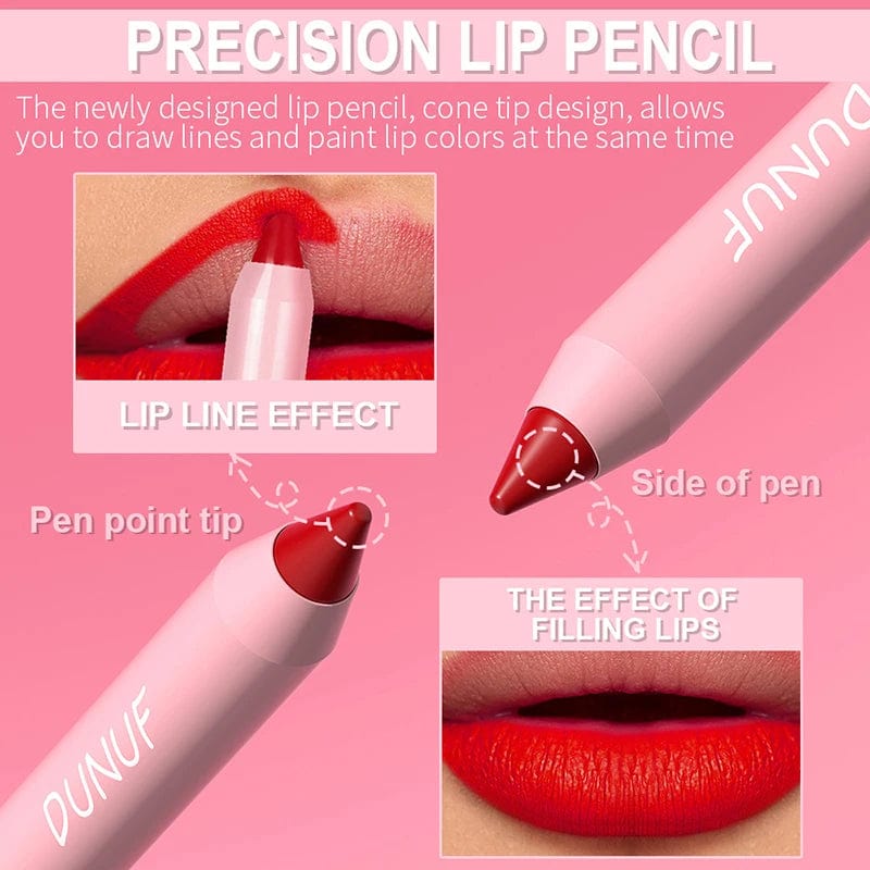  Showlu Fashion Store Nude Brown Lip Liner Pencil Labial Makeup Waterproof Matte Lipstick 18 Color Red Contour Tint Crayon Pen Lip Contouring Cosmetic