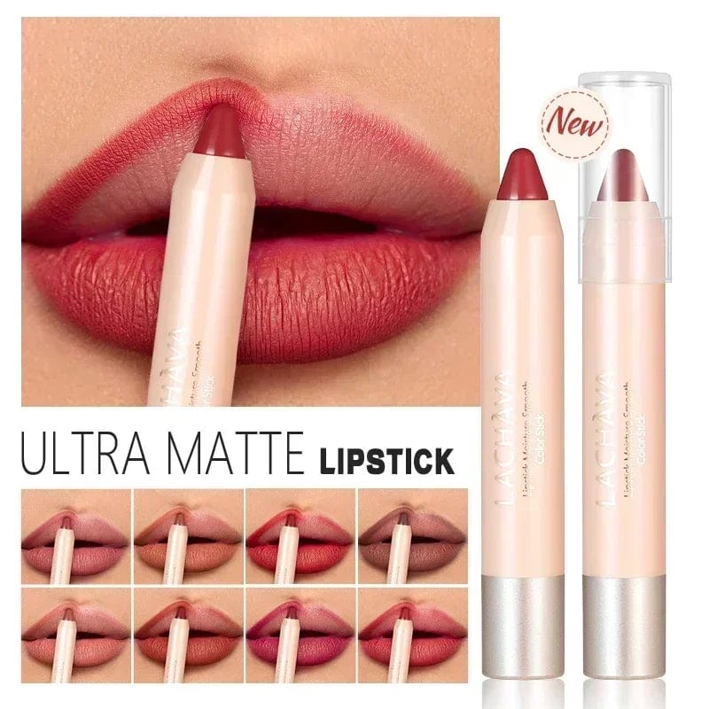  Showlu Fashion Store Nude Brown Lipliner Pen Waterproof Sexy Red Matte Contour Tint Lipstick Lasting Non-stick Cup Lipliner Pen Lips Makeup Cosmetic