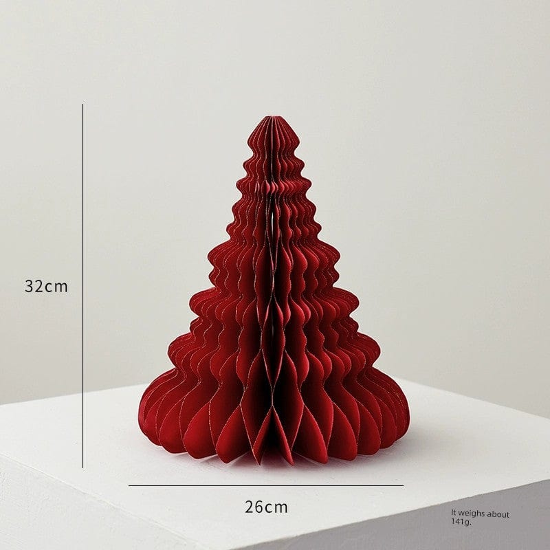  Showlu Fashion Store Nuoqi Christmas Tree Ornaments Honeycomb Mini Christmas Tree Christmas Origami Decoration Scene Layout Props Gift Ornament