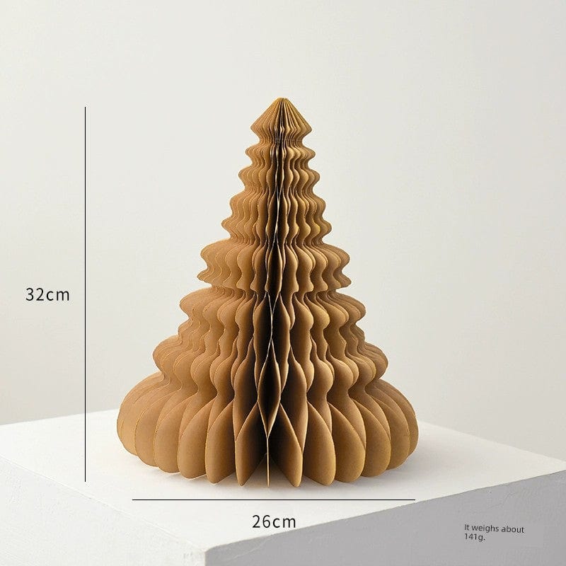  Showlu Fashion Store Nuoqi Christmas Tree Ornaments Honeycomb Mini Christmas Tree Christmas Origami Decoration Scene Layout Props Gift Ornament