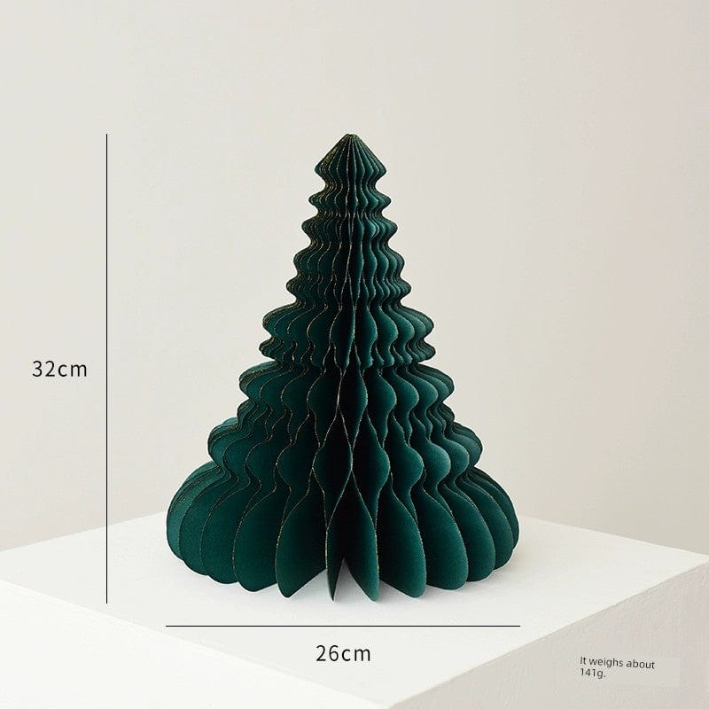  Showlu Fashion Store Nuoqi Christmas Tree Ornaments Honeycomb Mini Christmas Tree Christmas Origami Decoration Scene Layout Props Gift Ornament