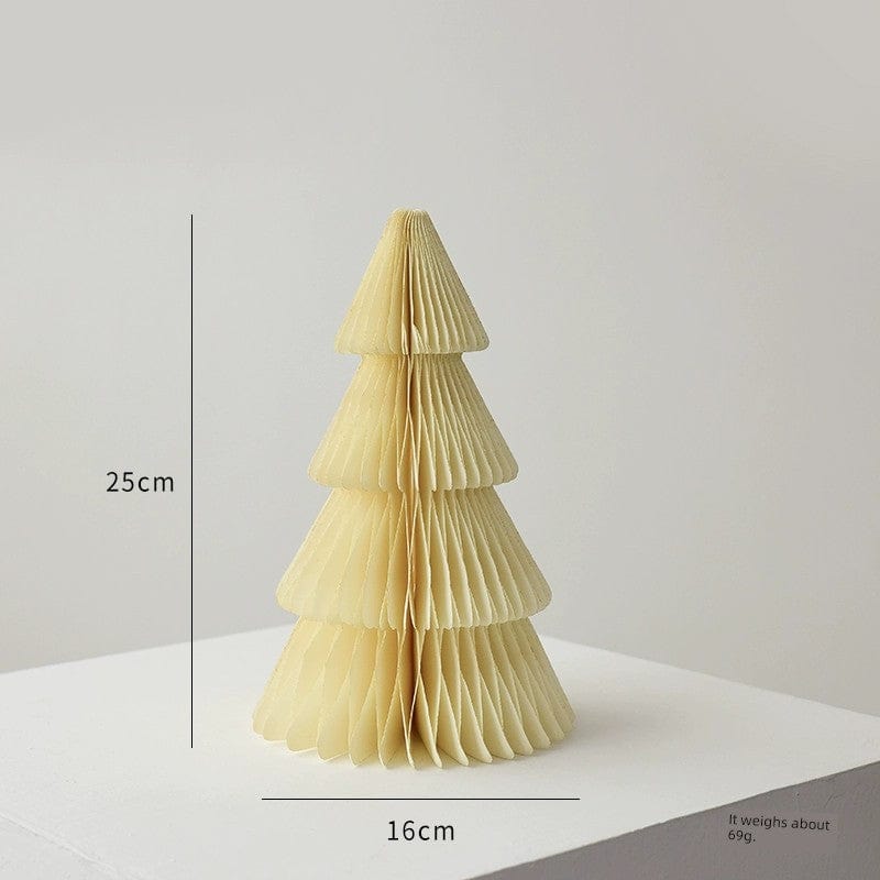  Showlu Fashion Store Nuoqi Christmas Tree Ornaments Honeycomb Mini Christmas Tree Christmas Origami Decoration Scene Layout Props Gift Ornament