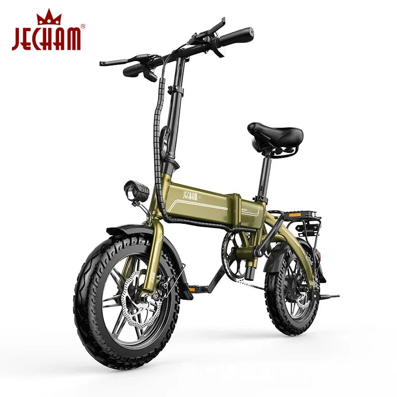 SHOWLU FASHION STORE Olive / 9.6A Aluminum Alloy Folding Electric Bike Lithium Battery Light Adult Power Battery Two-Wheel Electric Bike велосипед