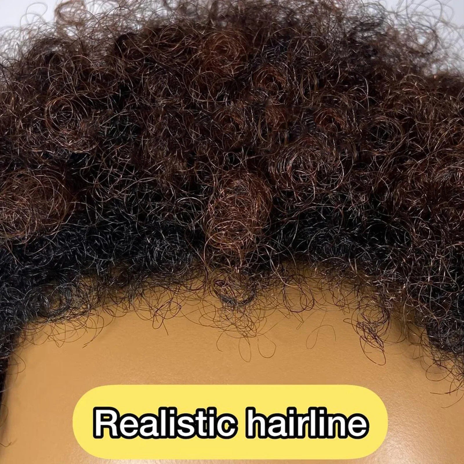 SHOWLU FASHION STORE Ombre highlight honey brown Low cut afro wig/Afro pixie wig/short wig 200% density 100% remy human hair