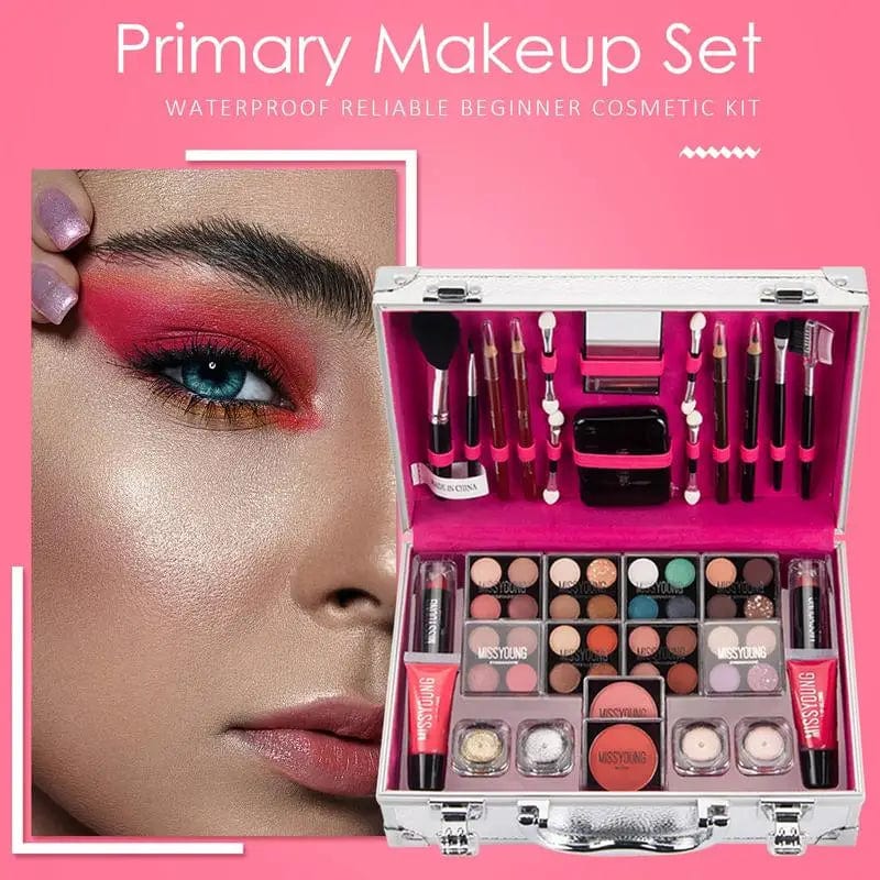  Showlu Fashion Store one set / CHINA NEW Makeup Case Gift Set Kit For Women Combination-Holiday Cosmetics Eye Shadow Lip Gloss Blush Combo Palette female