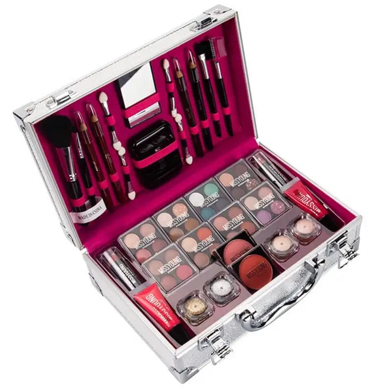  Showlu Fashion Store one set / CHINA NEW Makeup Case Gift Set Kit For Women Combination-Holiday Cosmetics Eye Shadow Lip Gloss Blush Combo Palette female