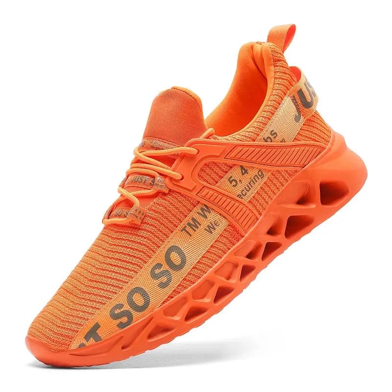 SHOWLU FASHION STORE Orange / 40 Shoes for Men Lightweight Blade Sole Men Sneakers Breathable Comfortable Running Shoes Outdoor Fitness Training Sports Shoes