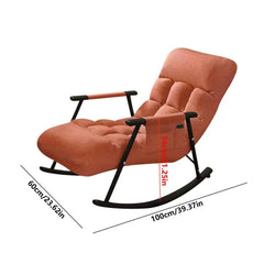 SHOWLU FASHION STORE Orange / CN Waterproof and Anti-Fouling Extended Version Rocking Chair for Relaxation and Comfort Single Person Sofa 5 Angle Adjustment