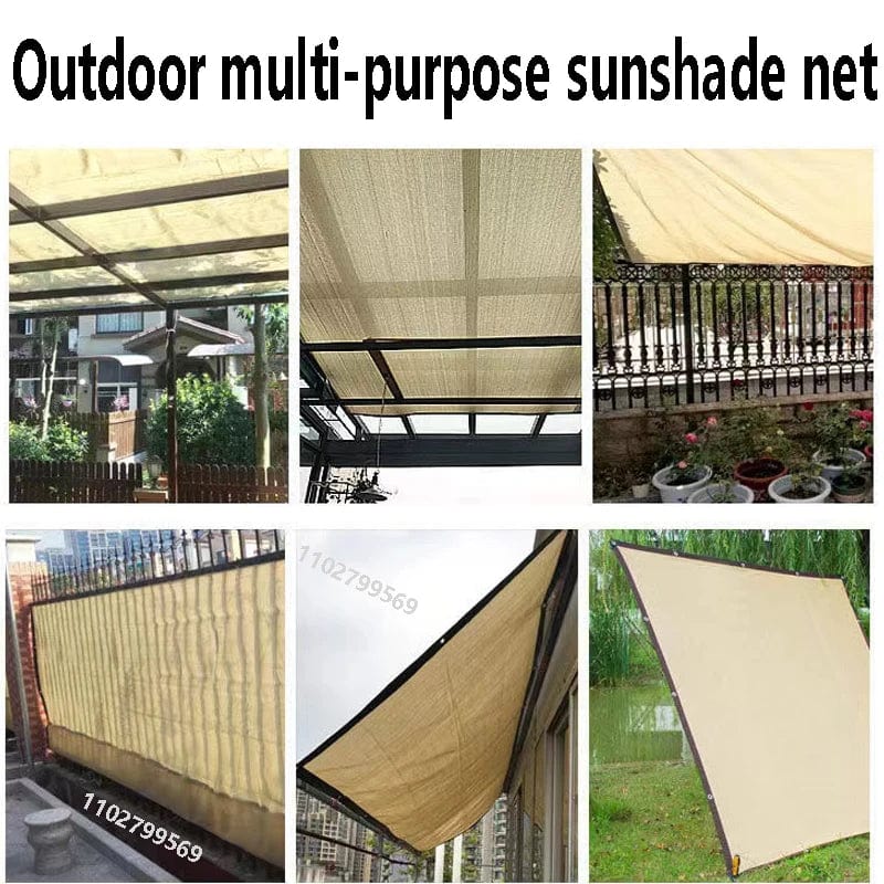  Showlu Fashion Store Outdoor garden sunshade net, terrace sunshade, camping sunshade net, UV protection, HDPE sunscreen fabric, sunshade