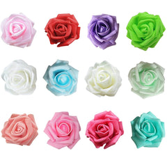  Showlu Fashion Store Pack of 50 Artificial Bionic Flowers PE Foam Simulation Roses Fake Flower Decorations Wedding Party Engagement Presents 6-7cm