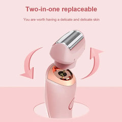 SHOWLU FASHION STORE Painless Hair Removal At Home, 2 In 1 Electric Shaver Razors For Women, Bikini Trimmer For Pubic Hair, Wet & Dry Electric Shaver